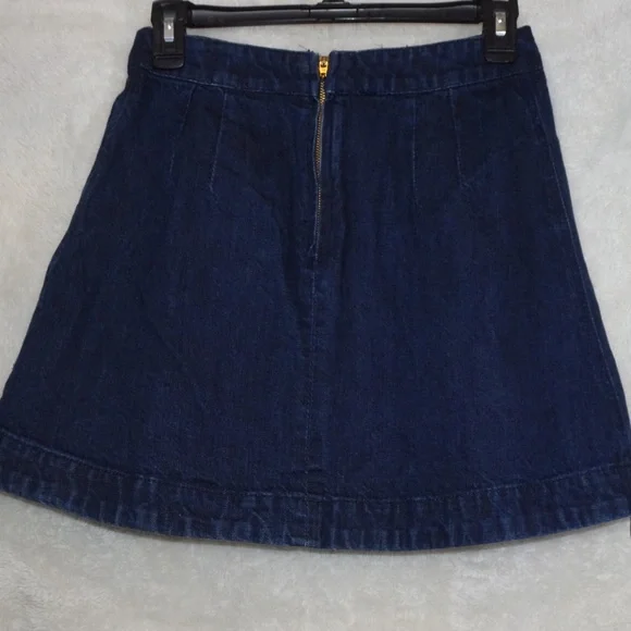 Free People Lace Up Denim Mini Skirt - Picture 2 of 2